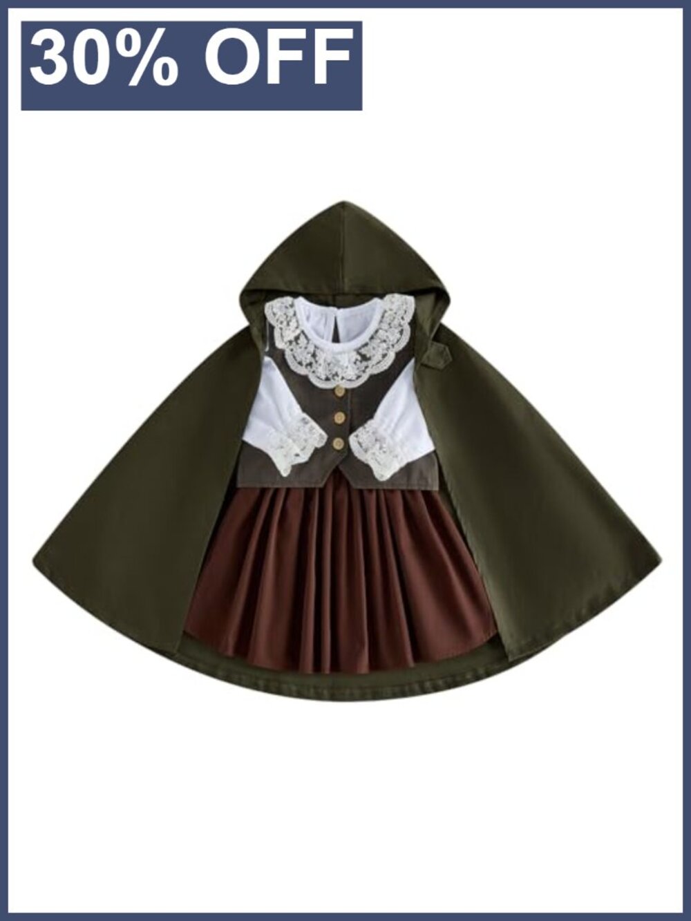 Toddler Baby Girl Medieval Costume Ring Bearer 4 Pcs Set Halloween